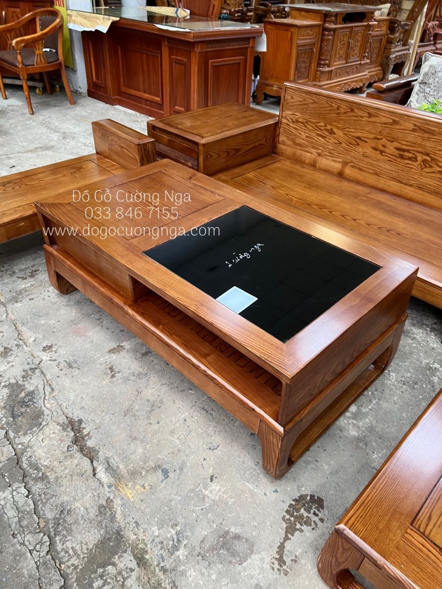 ghế sofa gỗ sồi nga 