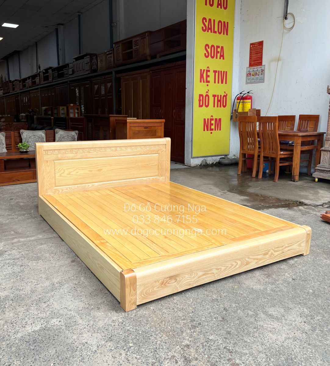 giường gỗ sồi nga giá rẻ 