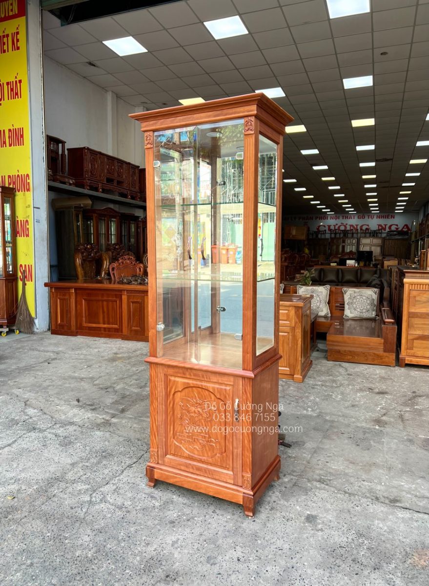 tủ rượu gỗ xoan đào 