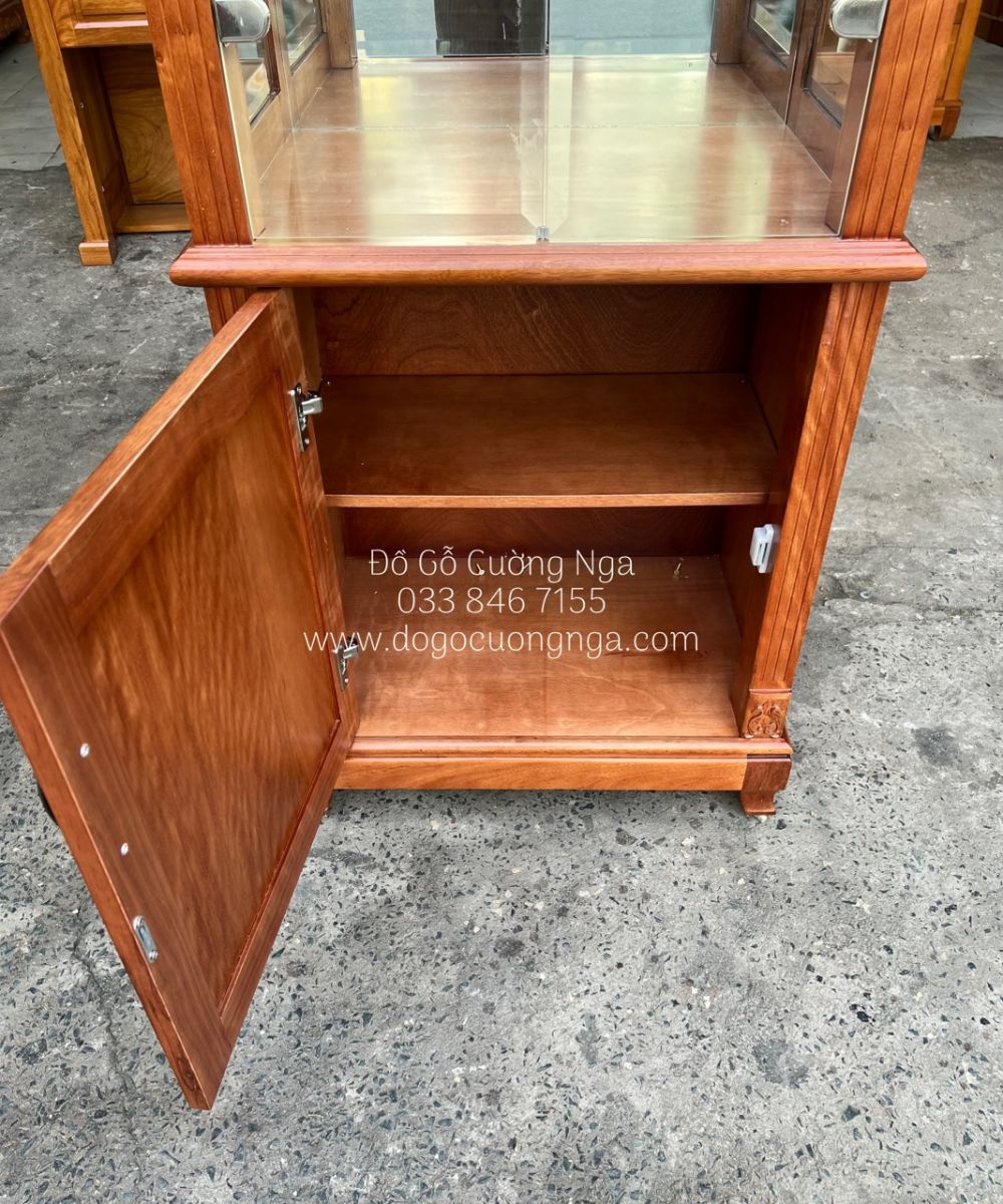 tủ rượu gỗ xoan đào 