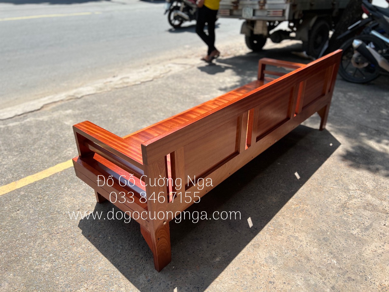 giường gấp gỗ xoan đào 1m2 