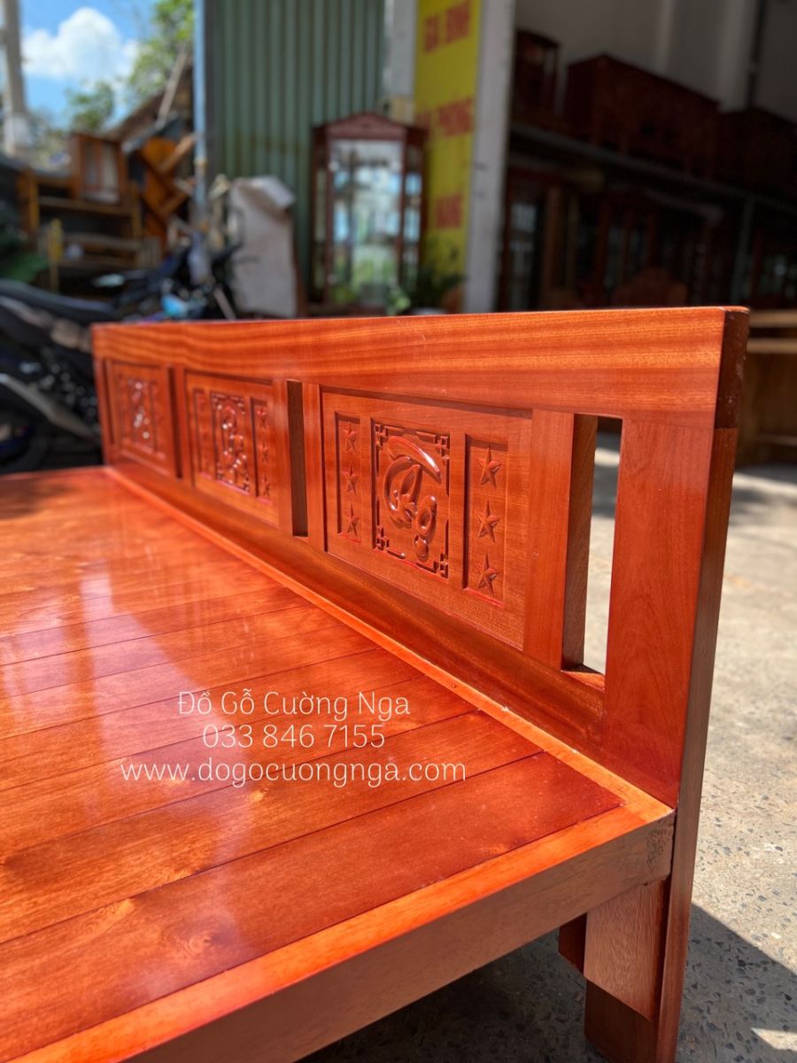 giường gấp gỗ xoan đào 1m2 