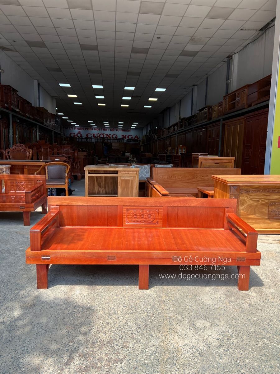 giường gấp gỗ xoan đào 