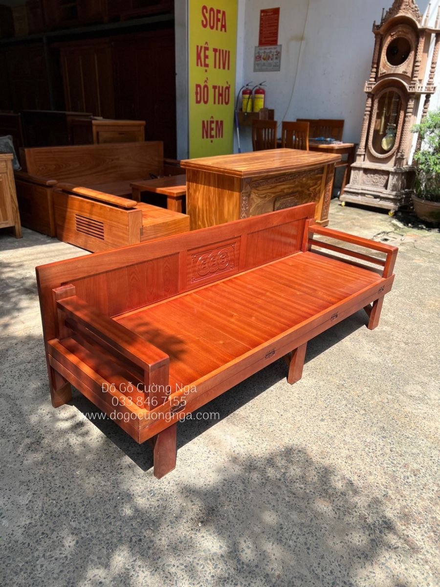 giường gấp gỗ xoan đào 1m2