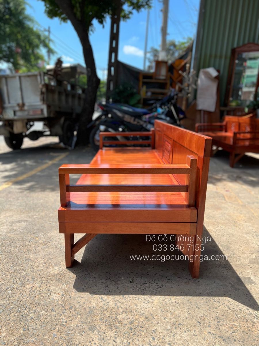 giường gấp gỗ xoan đào 1m2
