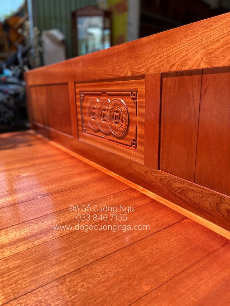 giường gấp gỗ xoan đào 1m2