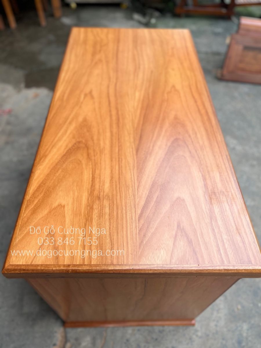 bàn làm việc gỗ gõ đỏ 1m2 