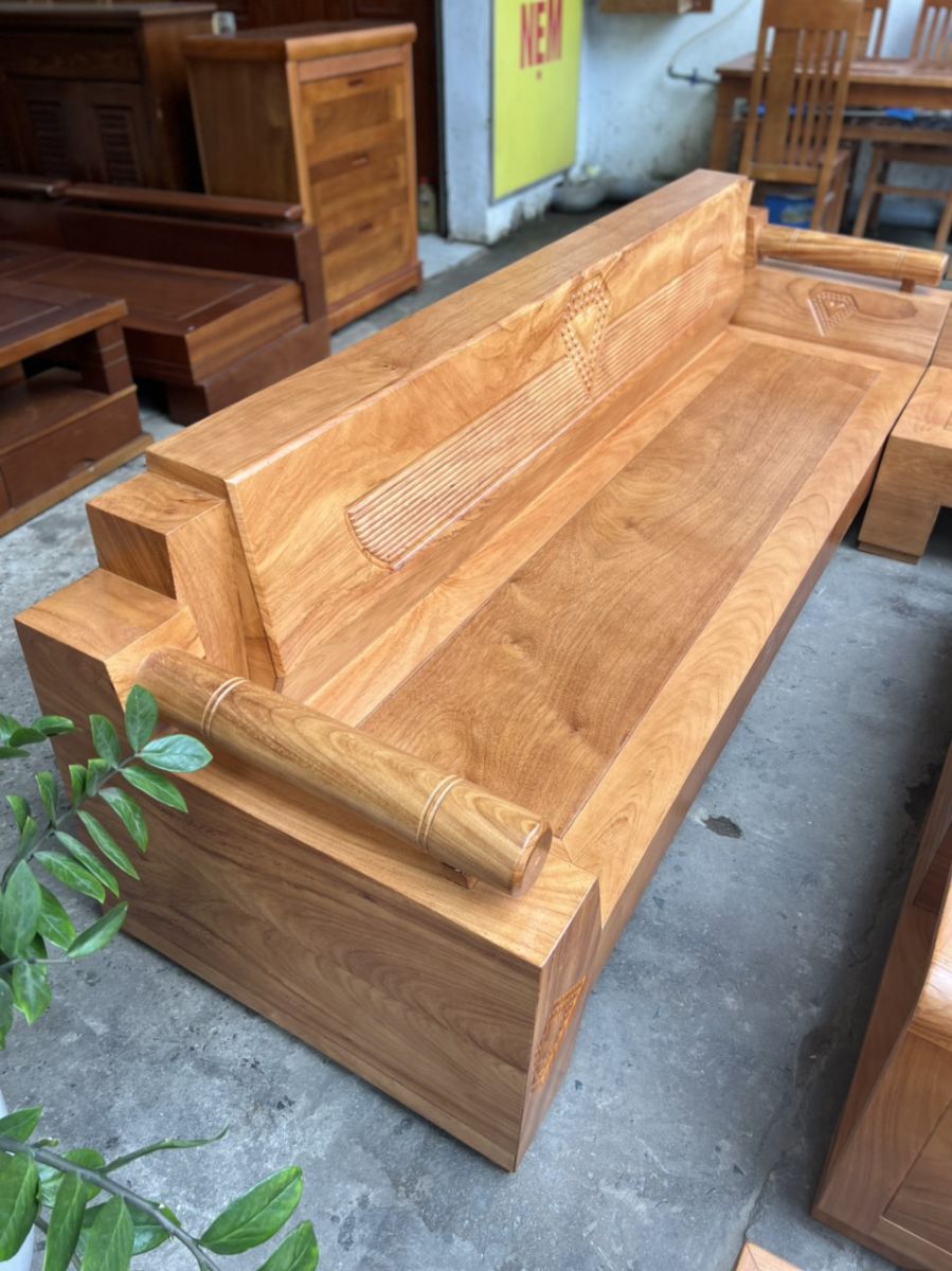 ghế sofa gỗ gõ đỏ 