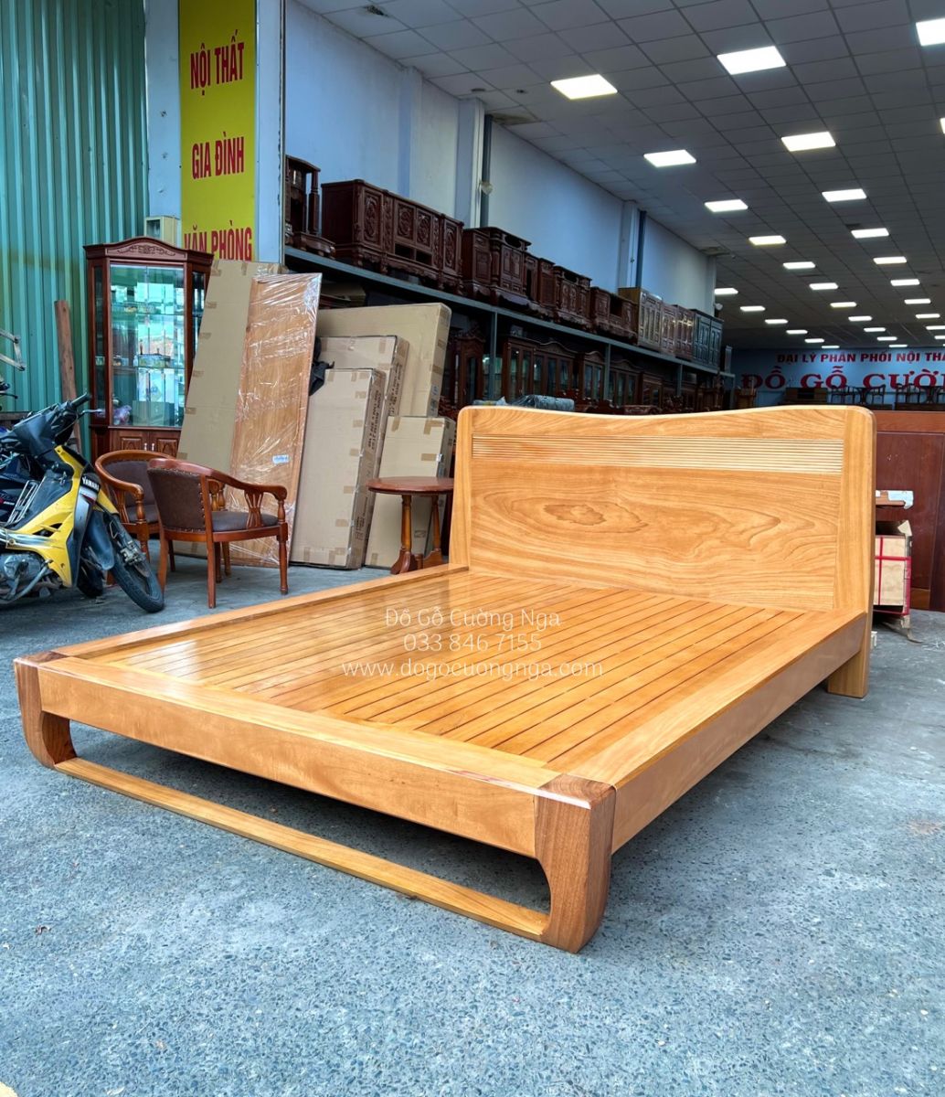giường gỗ gõ đỏ kiểu nhật