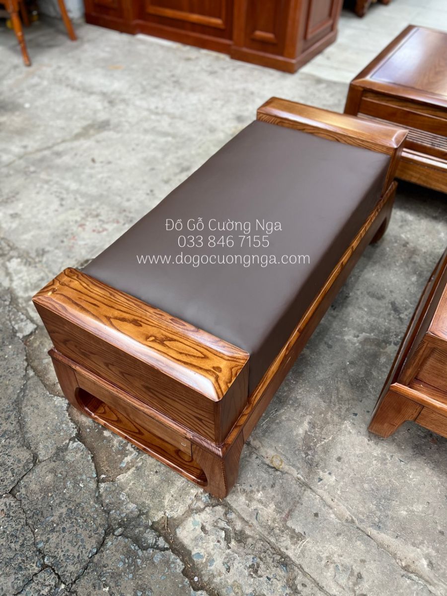 ghế sofa gỗ sồi nga 2m8x1m8 