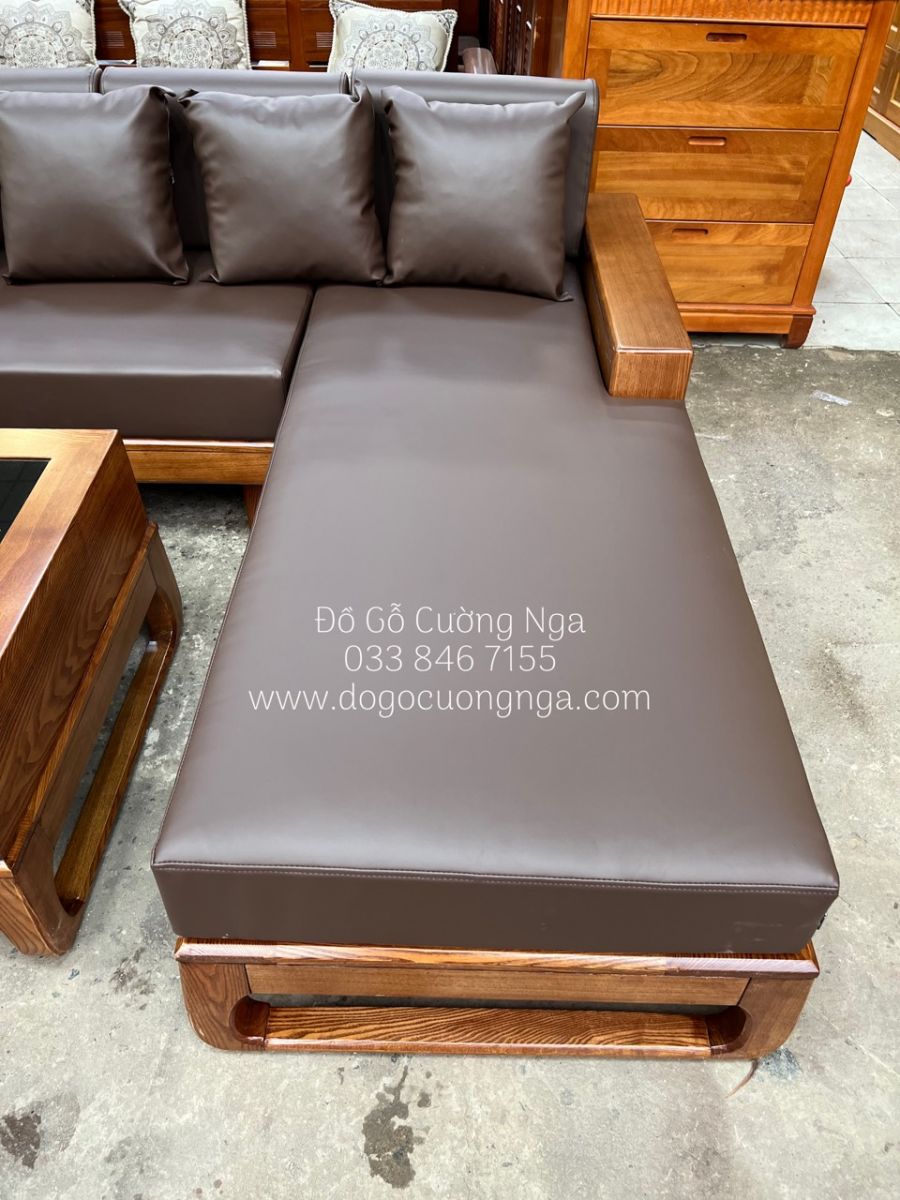 ghế sofa gỗ sồi nga 2m8x1m8 