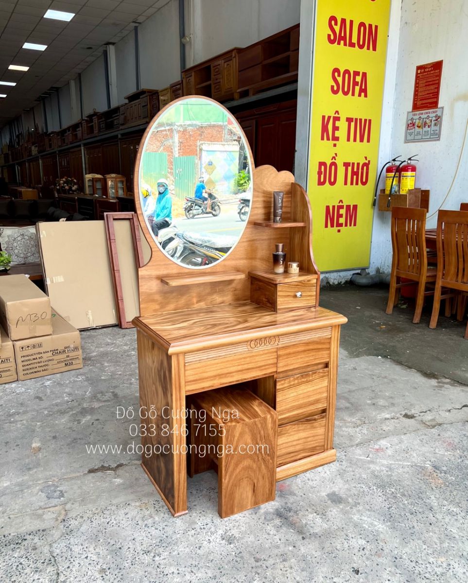 Bàn trang điểm gỗ hương xám 