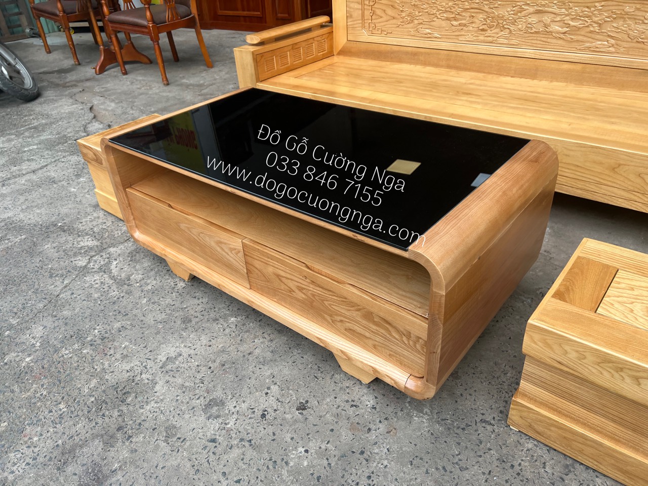 ghế sofa văng gỗ sồi nga 