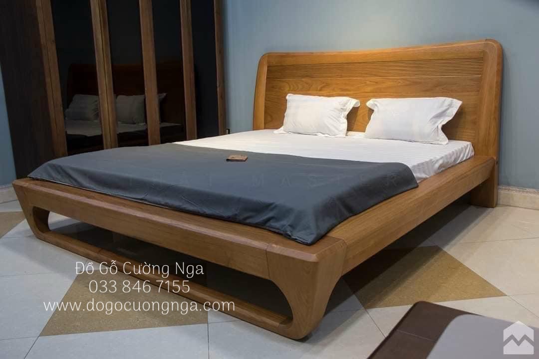 giường gỗ gõ đỏ kiểu nhật 