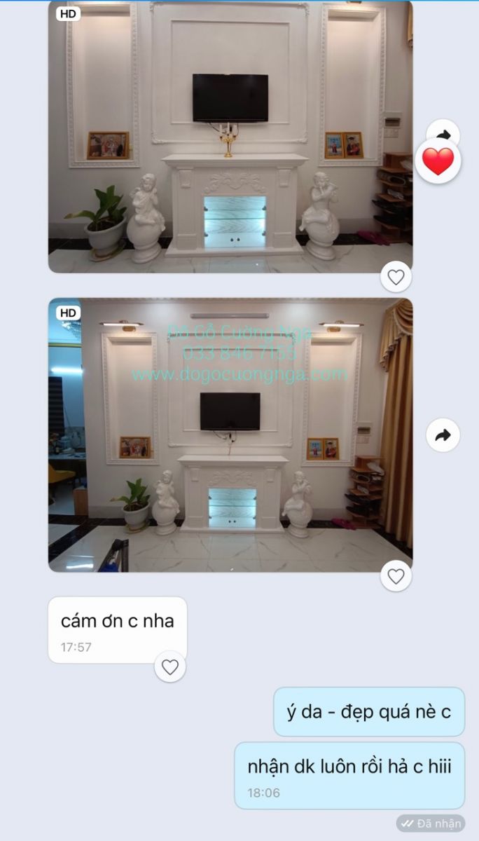 lò sưởi gỗ xoan đào