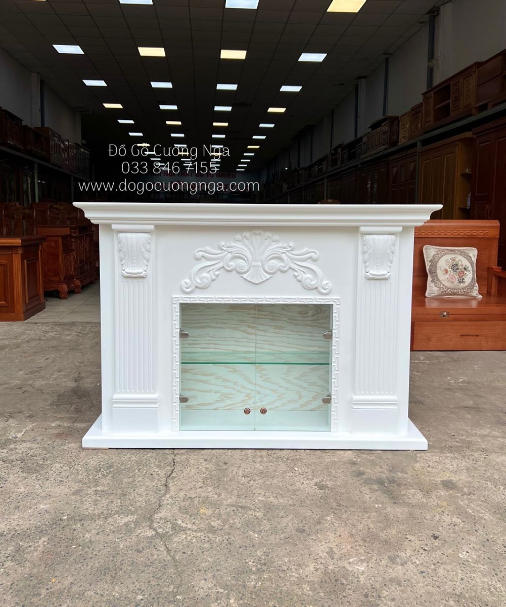 lò sưởi gỗ xoan đào