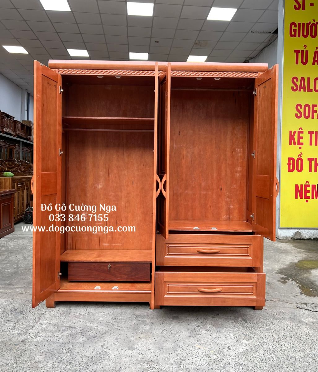 TỦ ÁO GỖ XOAN ĐÀO 2M
