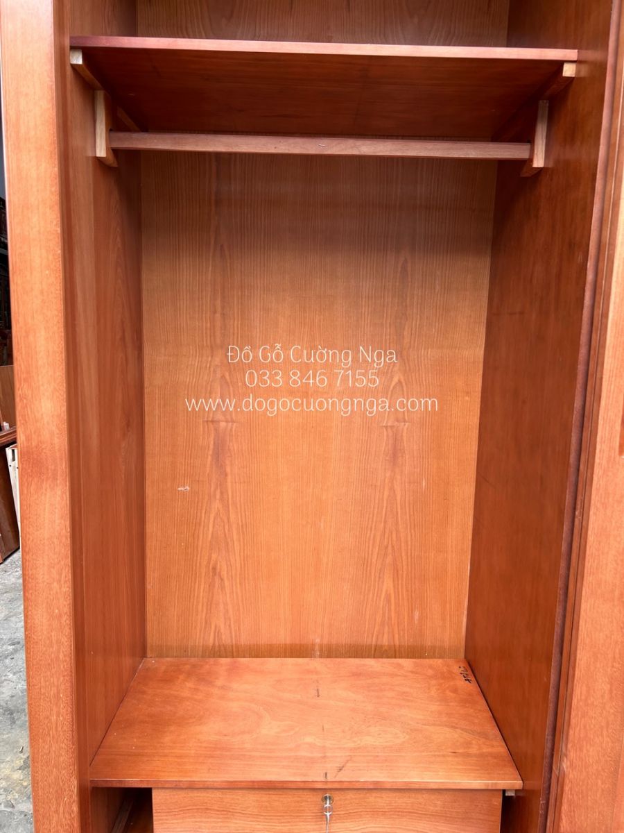 tủ áo cửa lùa gỗ xoan đào 