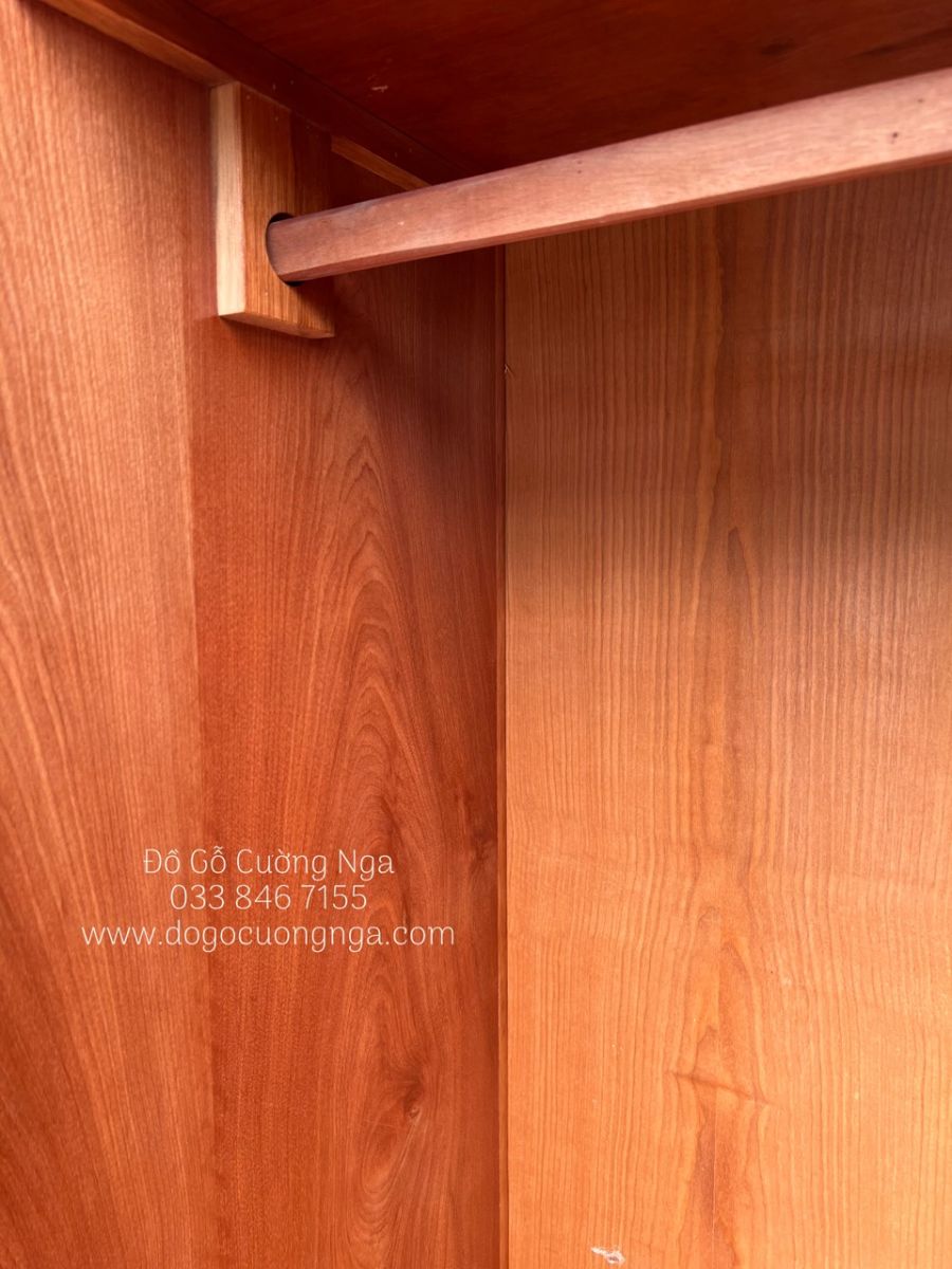 tủ áo cửa lùa gỗ xoan đào 