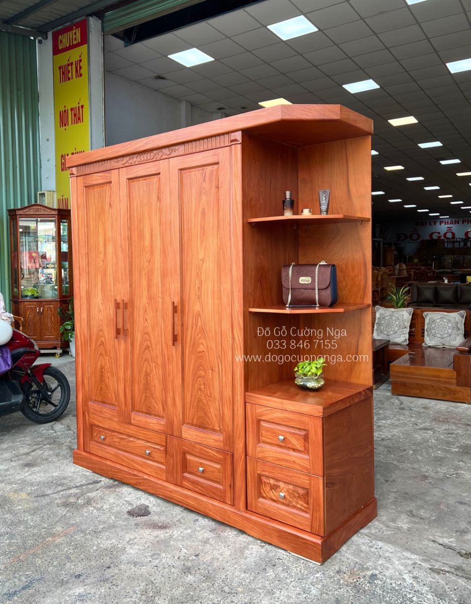 tủ áo gỗ hương đá 