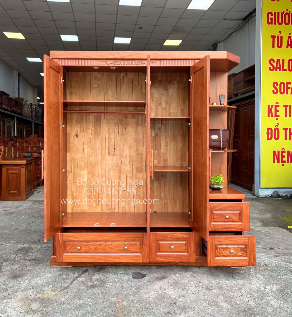 tủ áo gỗ hương đá 