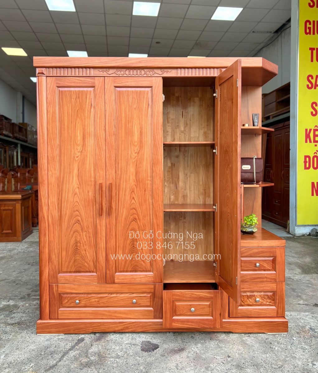 tủ áo gỗ hương đá 