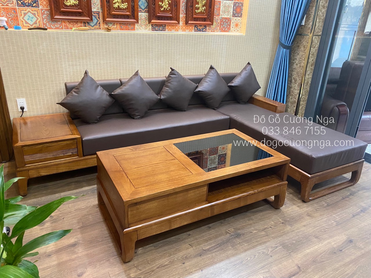 ghế sofa gỗ sôi nfa 