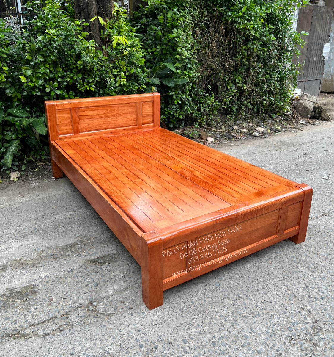 Giường ngủ gỗ sồi nga 1m2