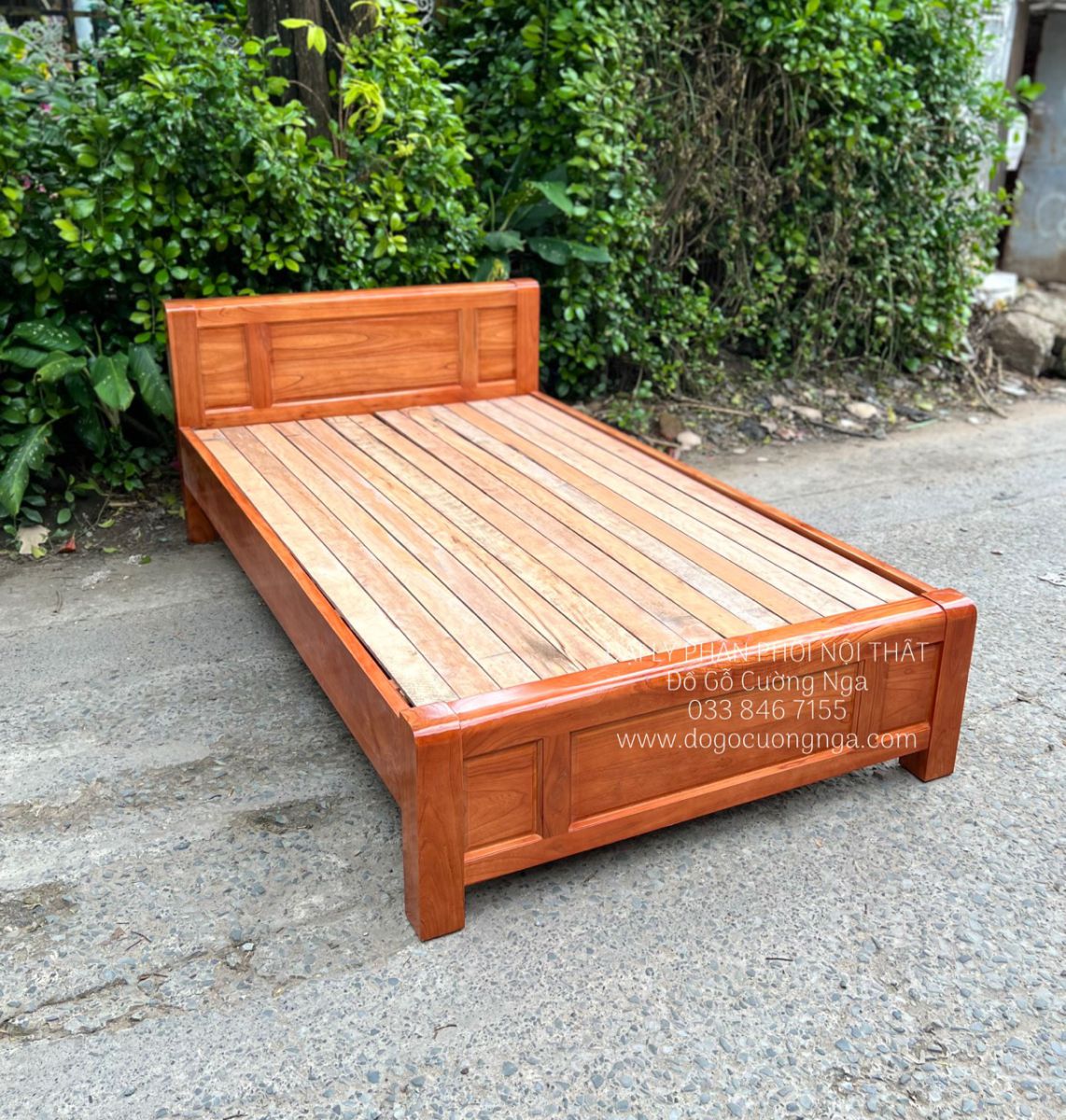 Giường ngủ gỗ sồi nga 1m2