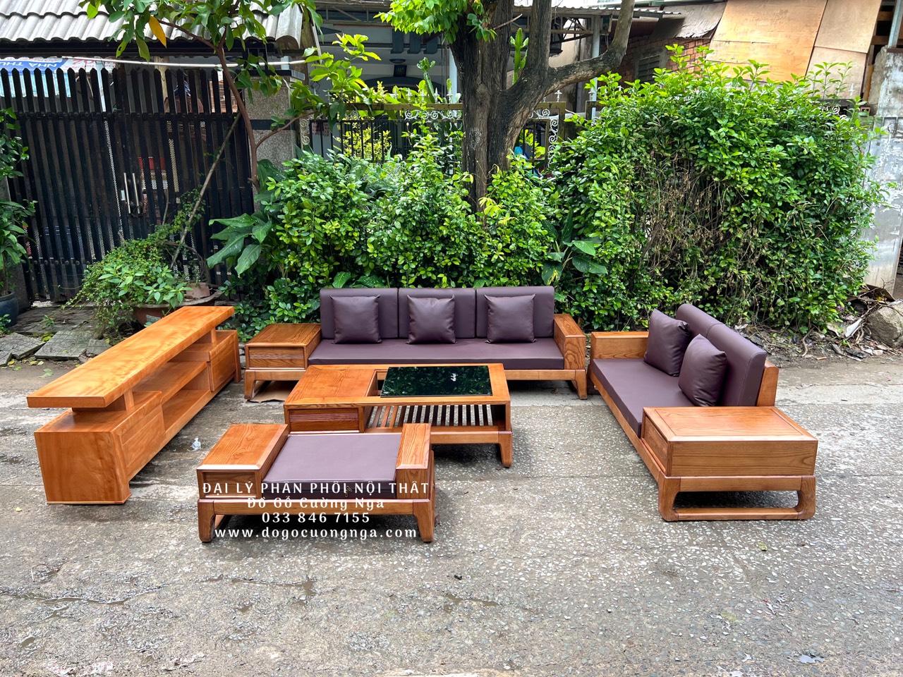 Sofa gỗ Sồi Nga đẹp ở Quận 12