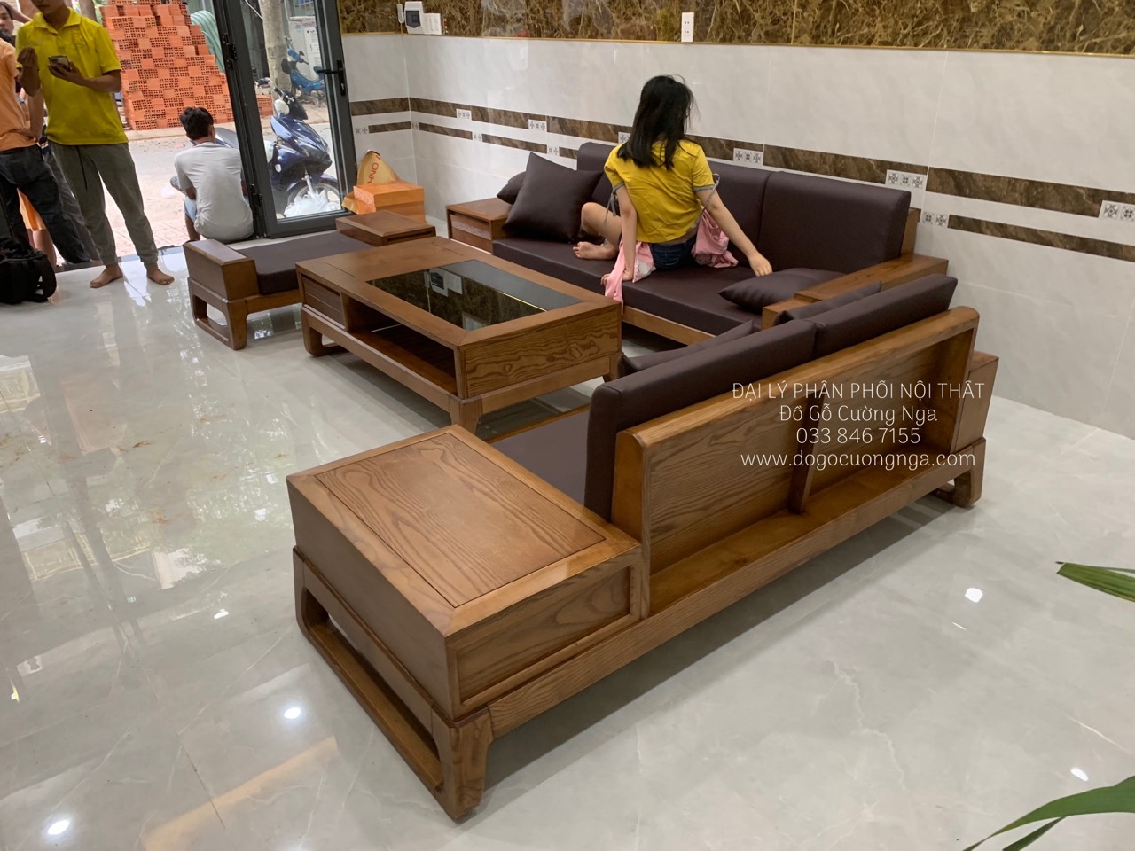 Sofa gỗ Sồi Nga đẹp ở Quận 12