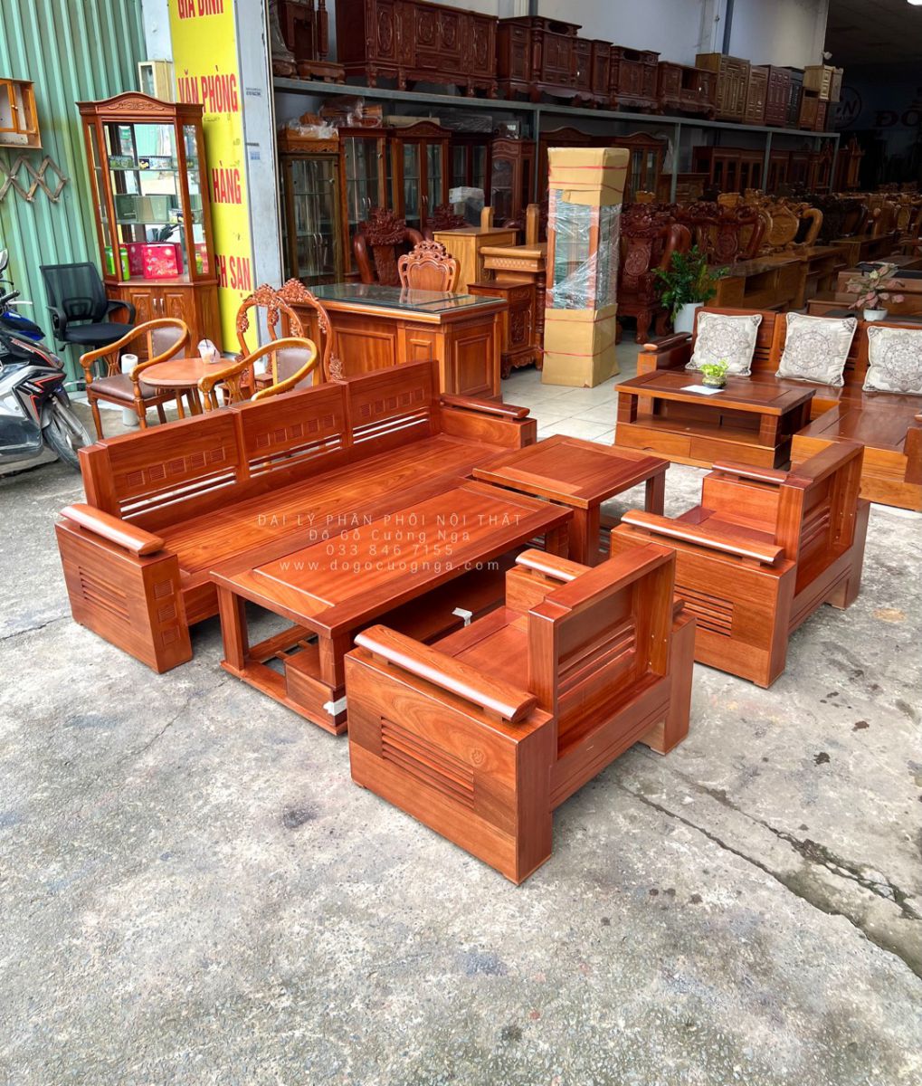 sofa gỗ xoan đao 