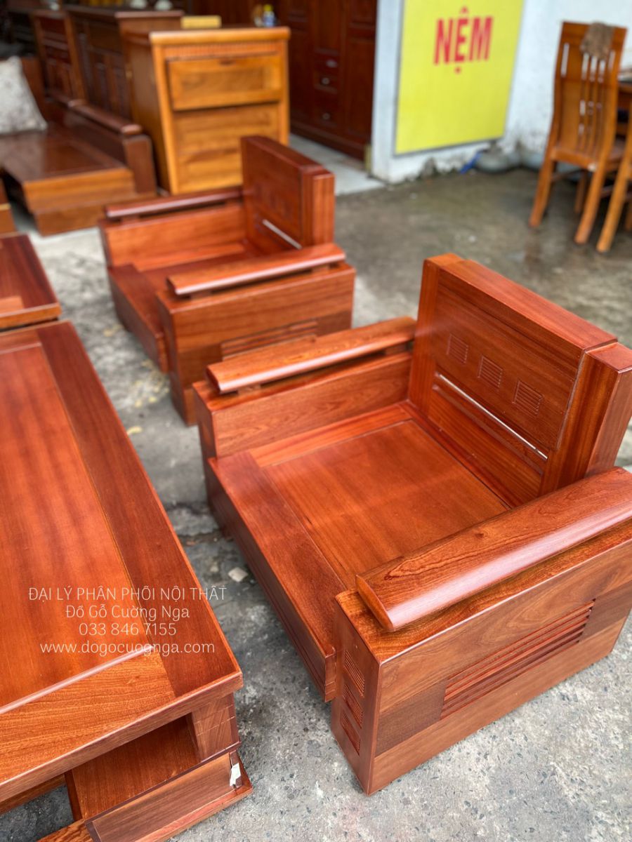 sofa gỗ xoan đao
