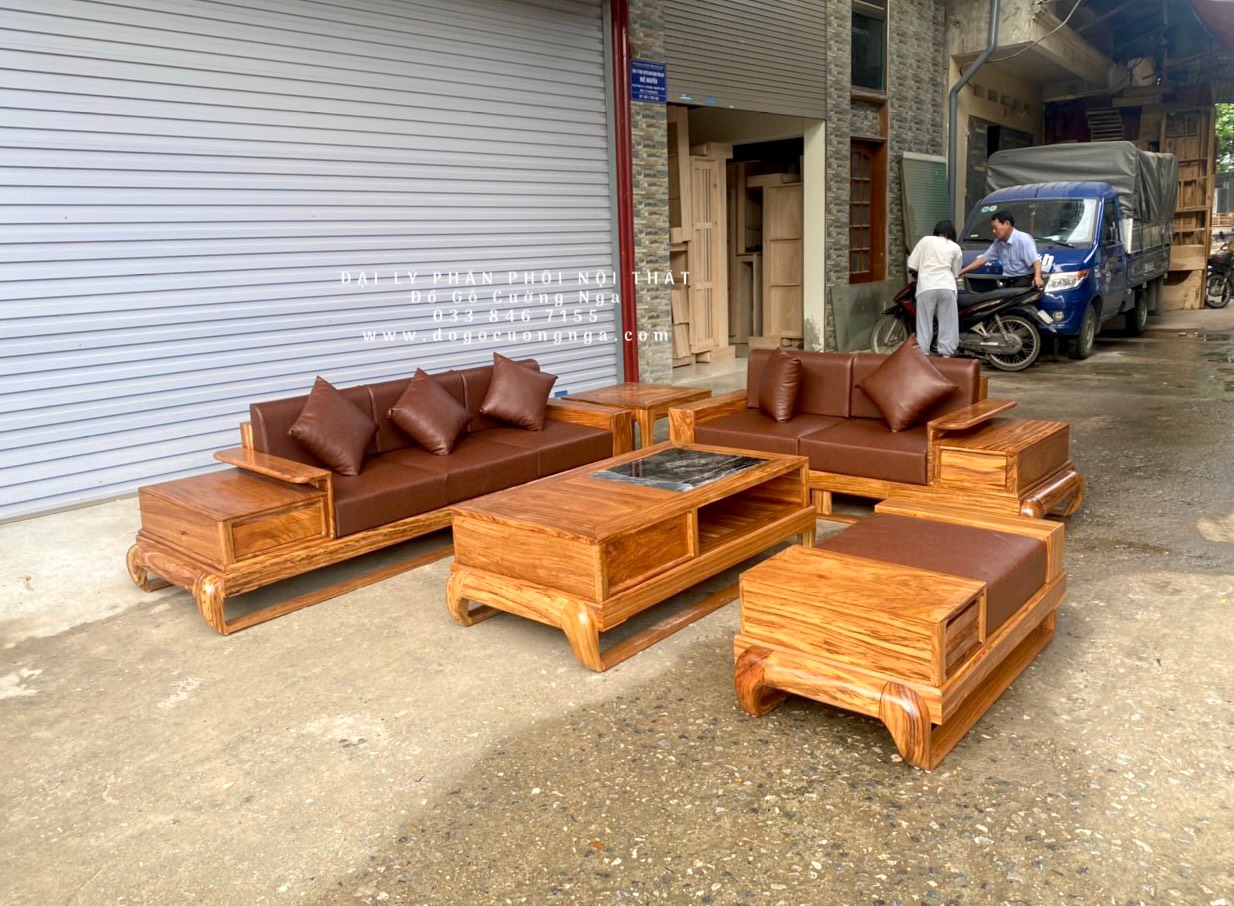 sofa 2 vang go huong