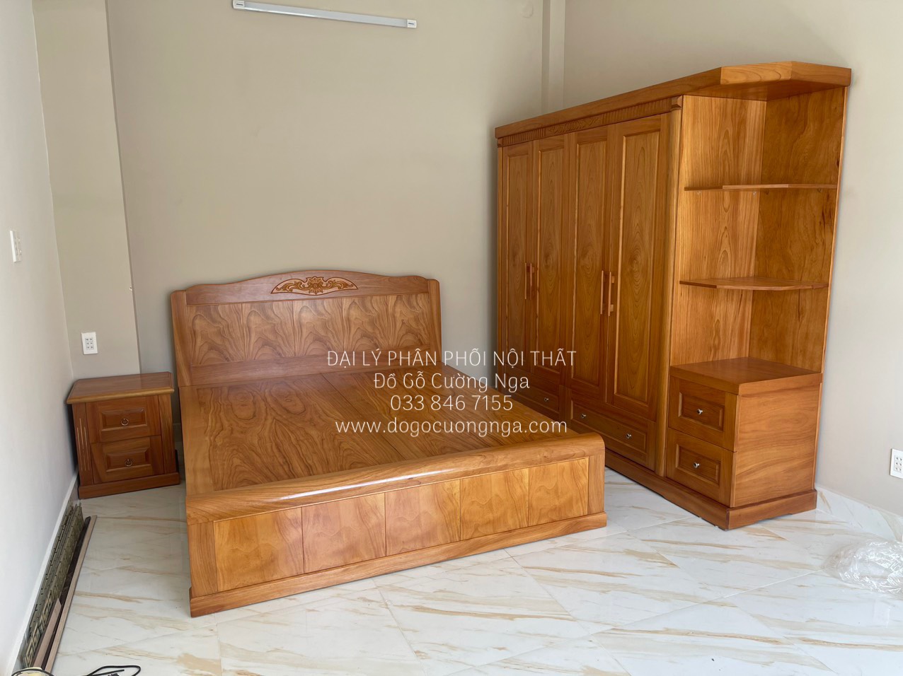 Ấn Tượng 4 Mẫu Combo Phòng Ngủ Gỗ Gõ Đỏ Đep, Giá Hợp Lý 