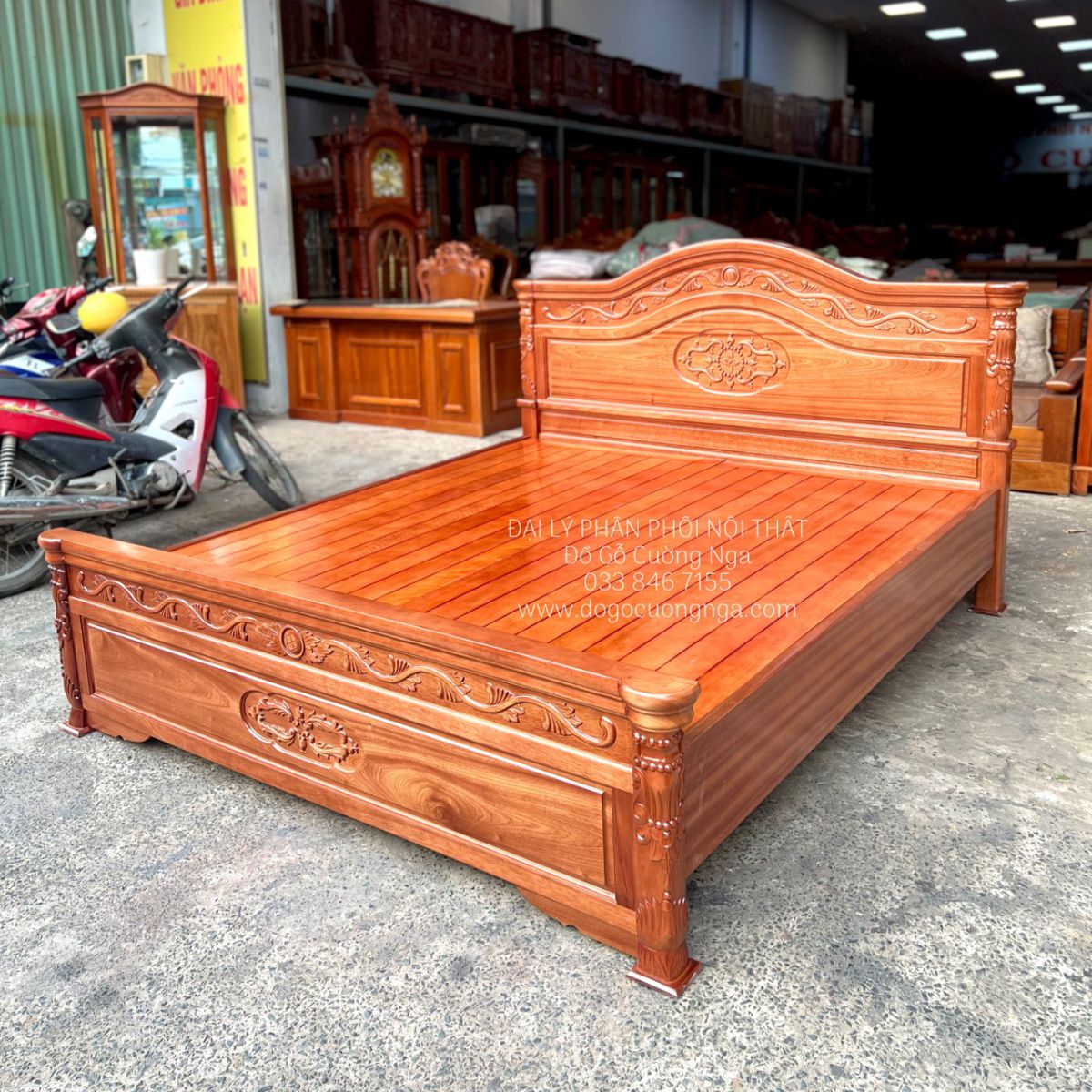 giuong go xoan dao