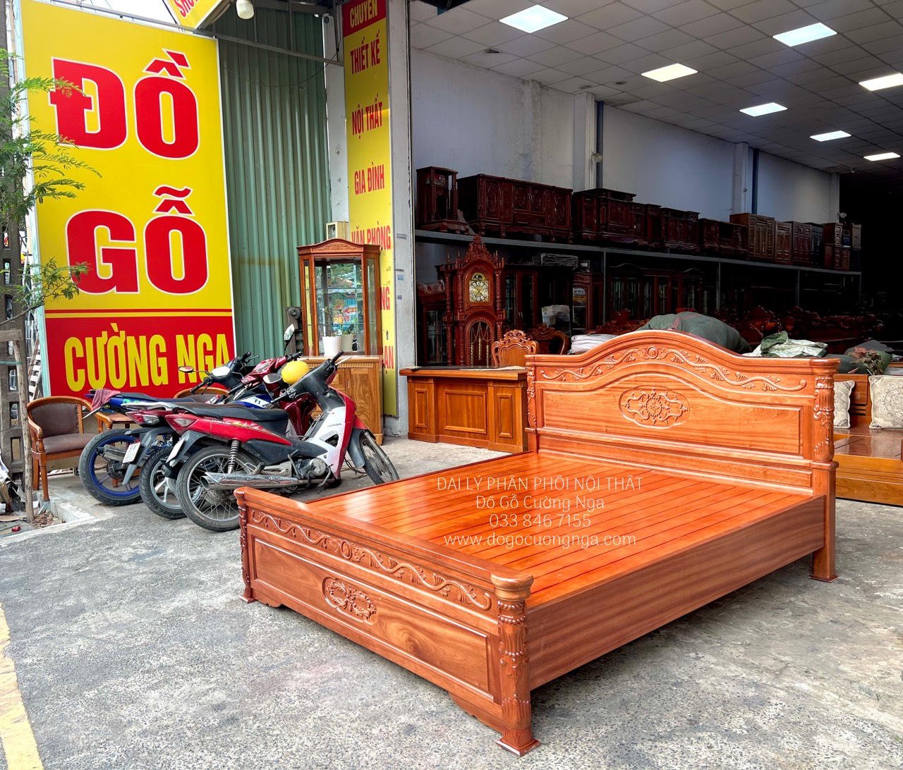giuong go xoan dao