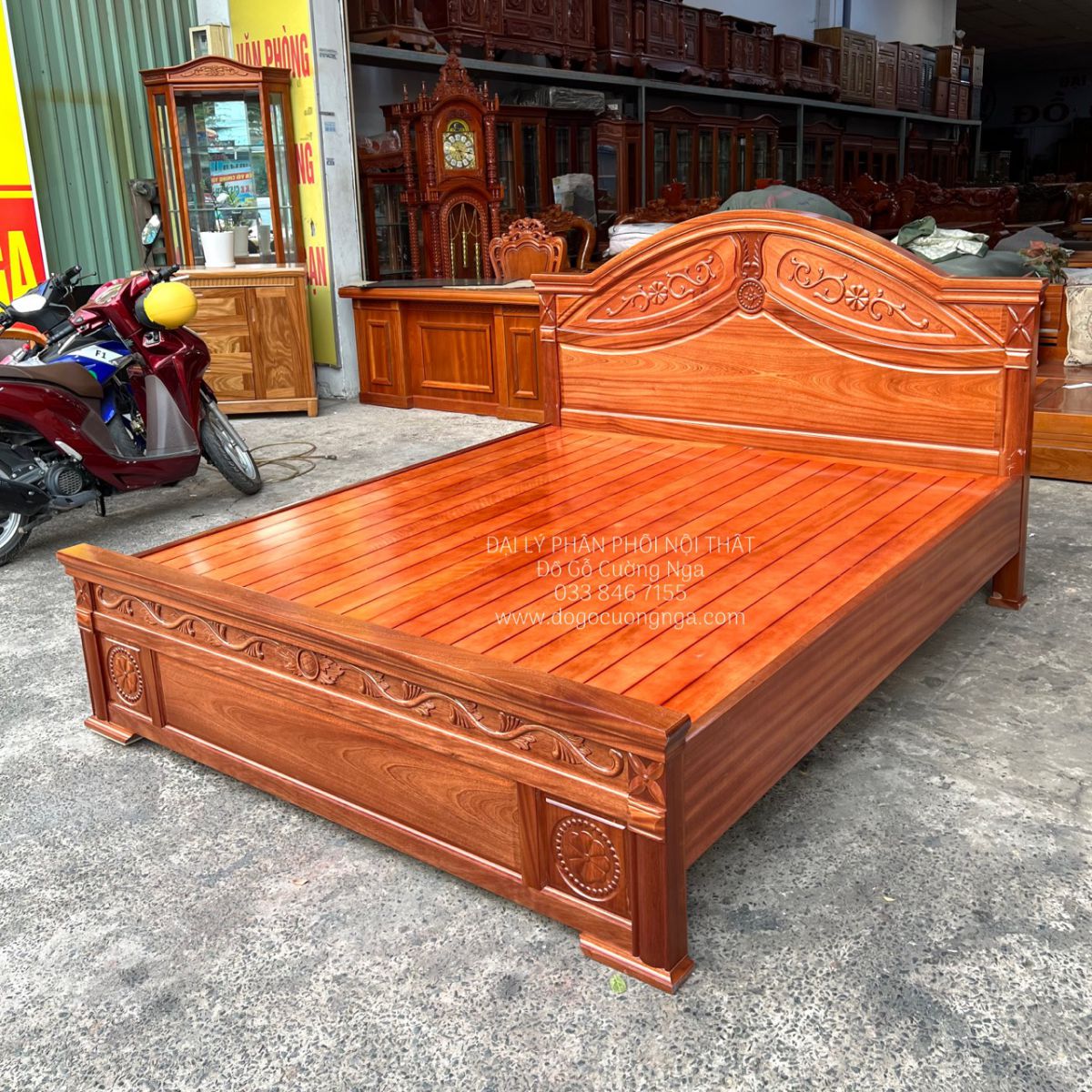giuong go xoan dao