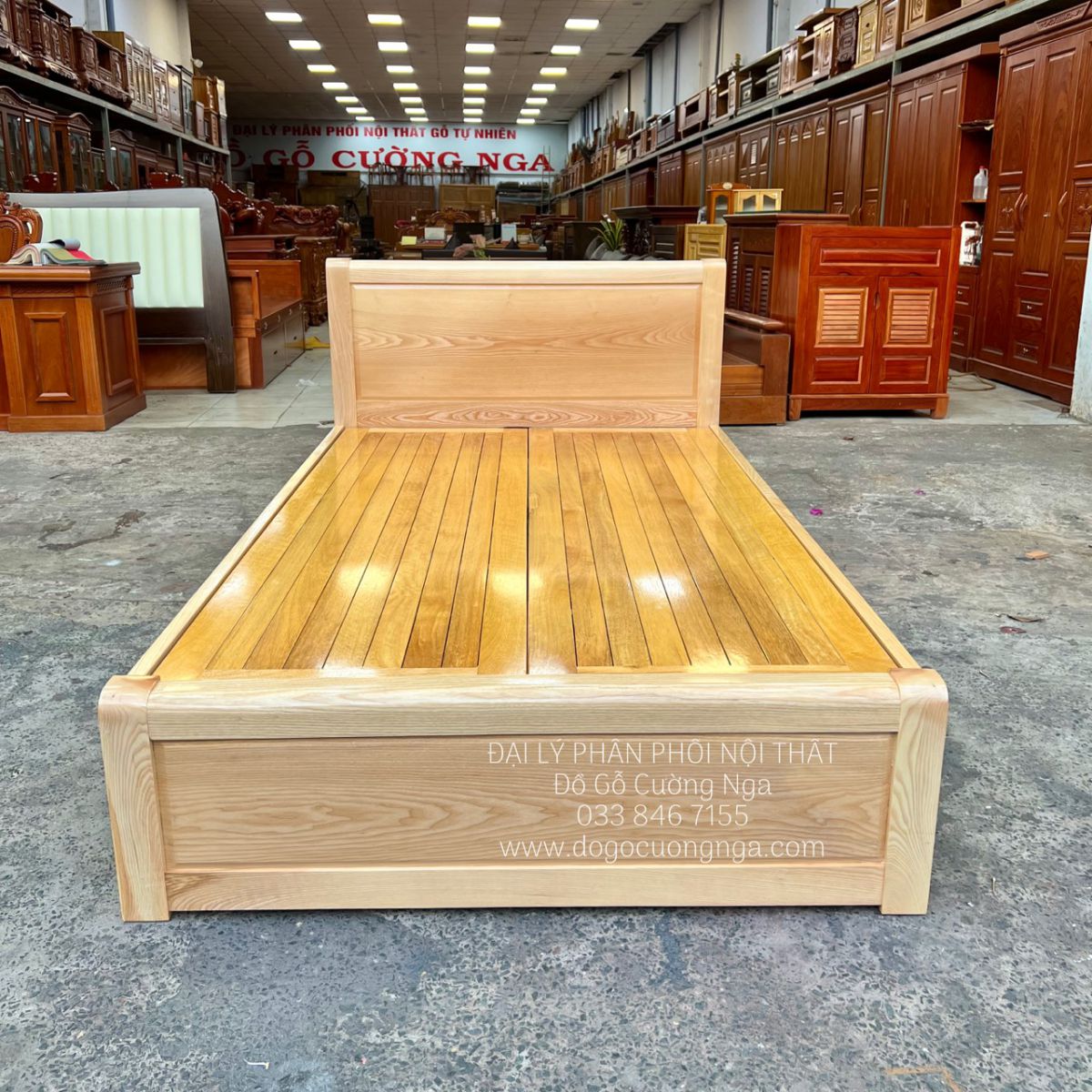 Giường ngủ gỗ sồi nga 1m2