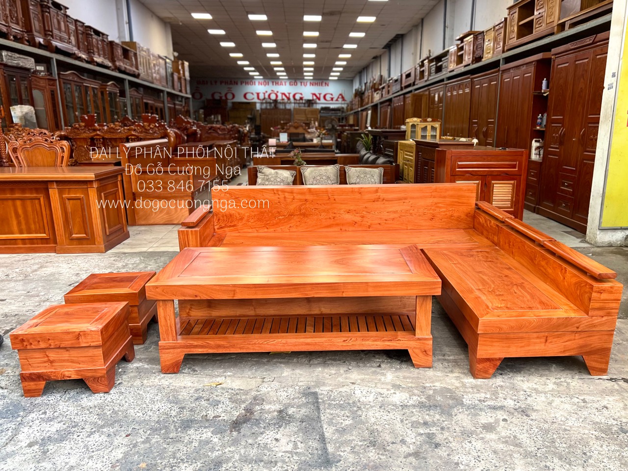 sofa gỗ hương 