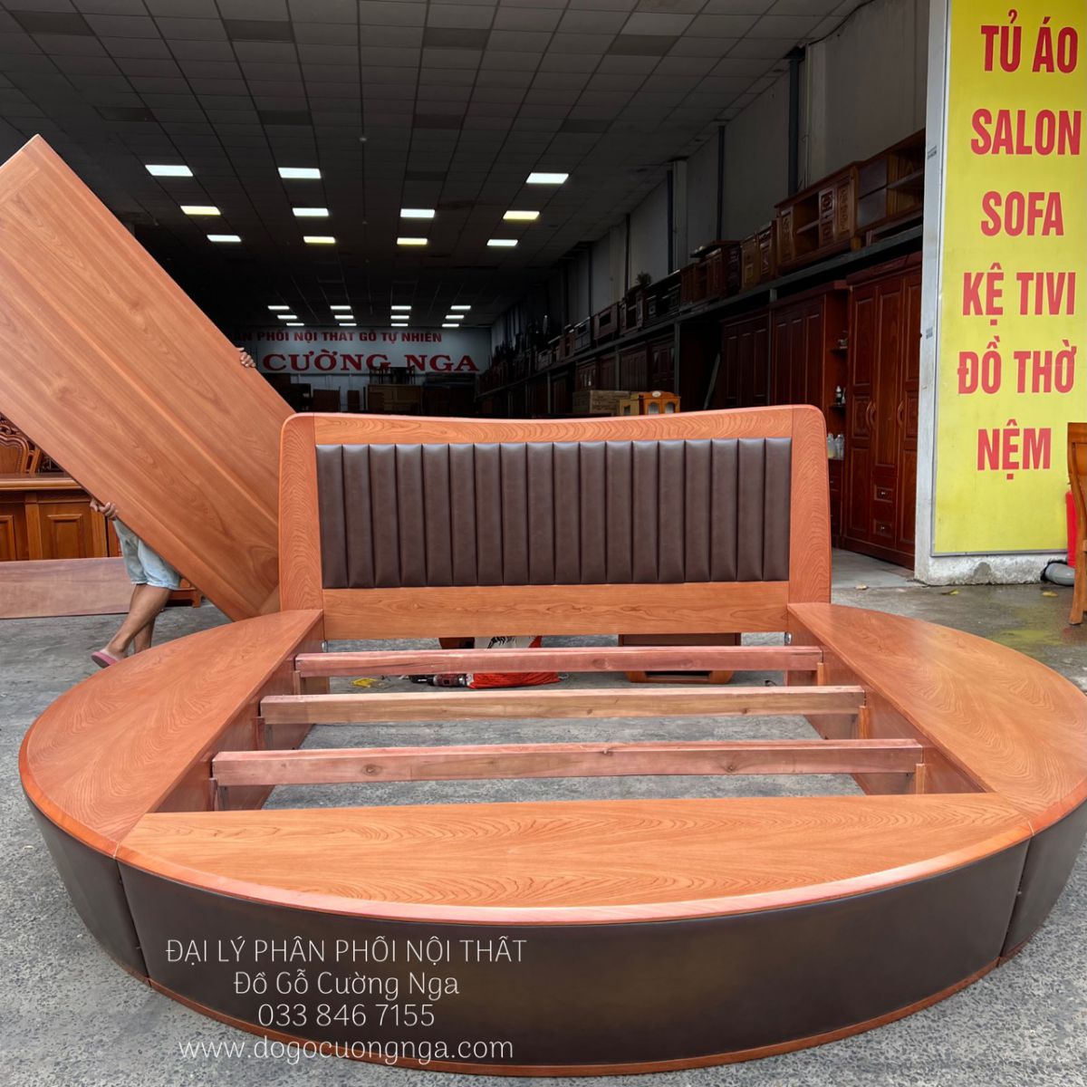 giuong go xoan dao