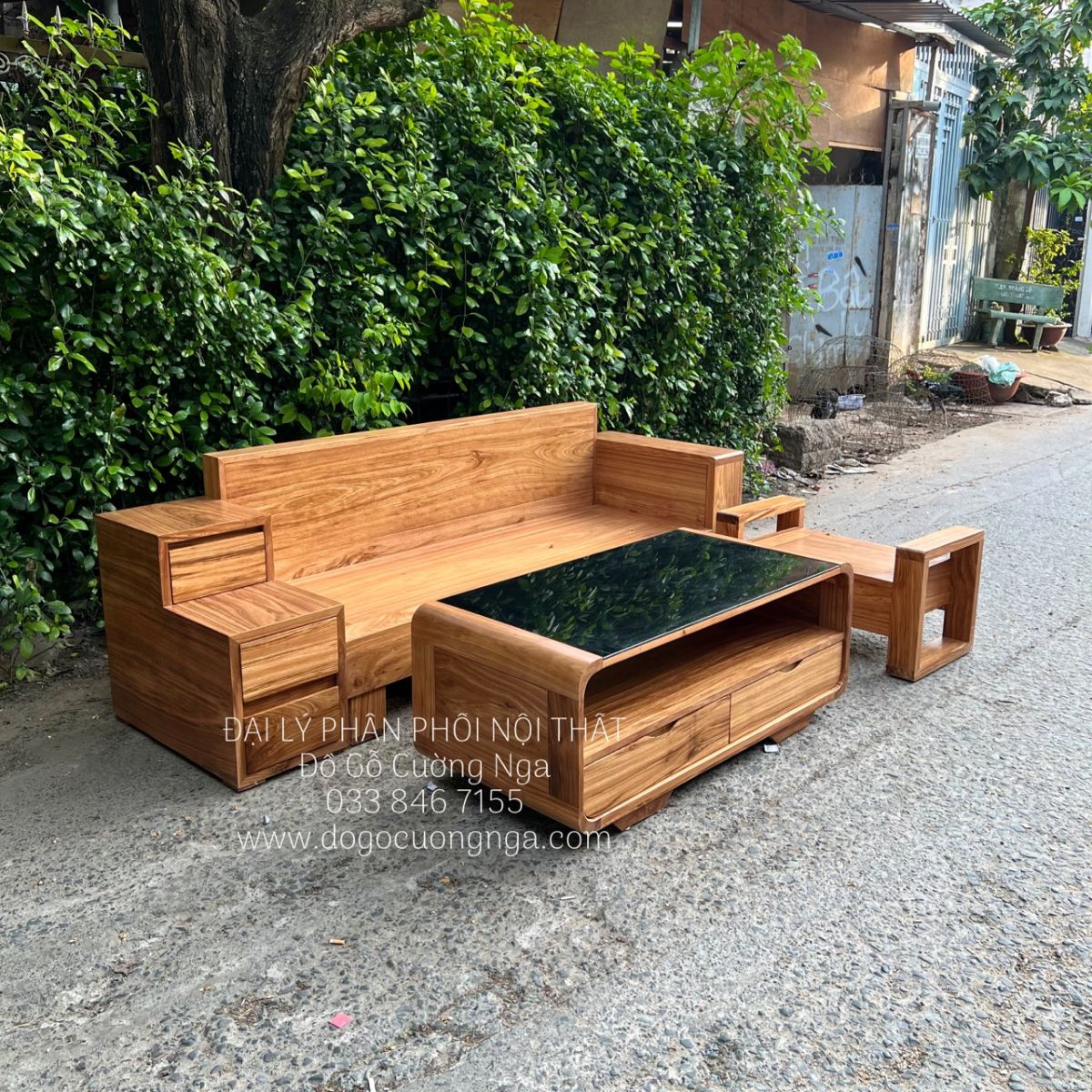 sofa go huong xam 