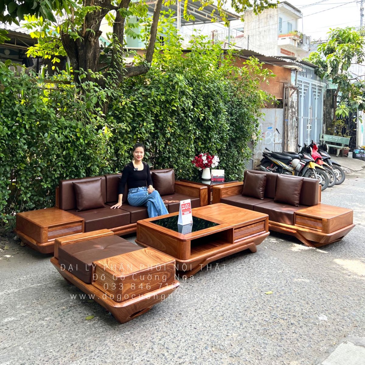 sofa go hương