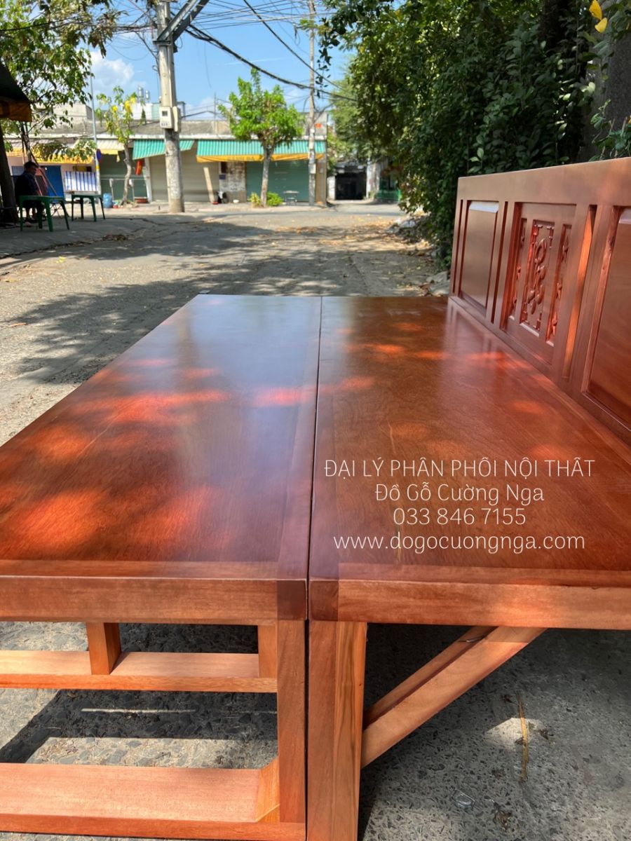 Kích thước giường ghế gỗ Hương Xám - sofa giường gỗ * Rộng 1m2 x Dài 1m9 x Cao 35cm giá 4.800.000 * Rộng 1m4 x Dài 2m x Cao 35cm giá 5.000.000 * Rộng 1m6 x Dài 2m x Cao 35cm giá 5.500.000