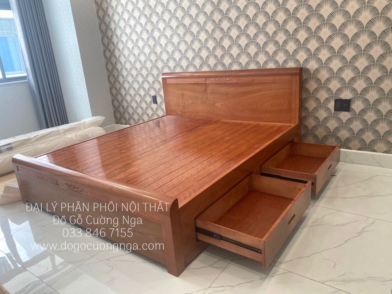 giuong go xoan dao 