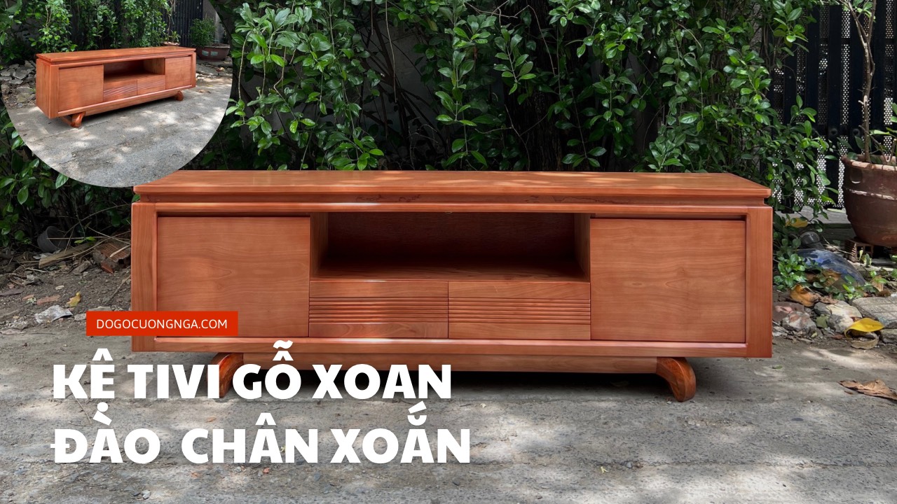 ke tivi go xoan dao