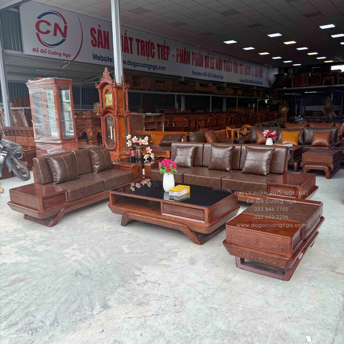sofa 2 vang go soi nga
