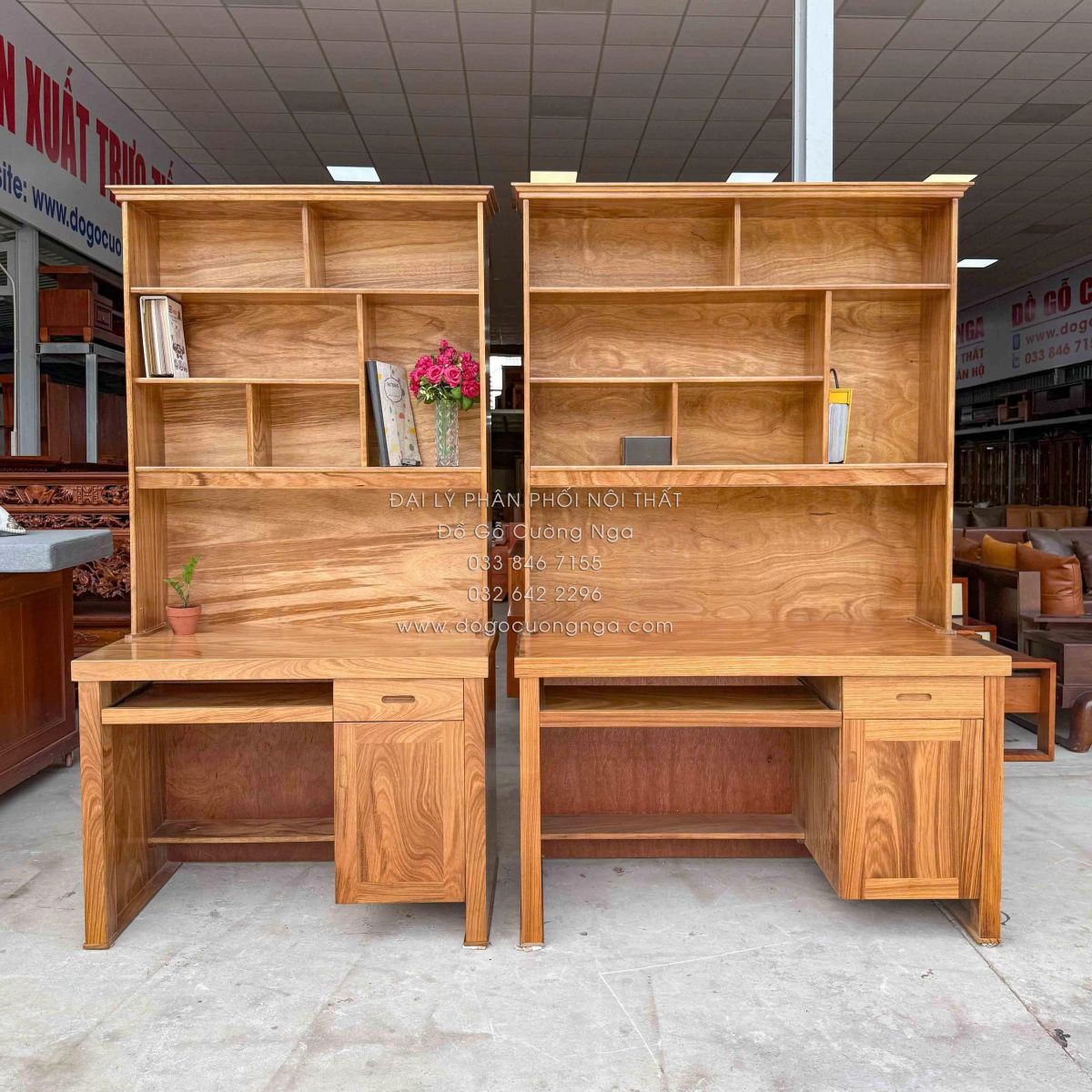 Bàn Học Sinh Gỗ Hương Xám