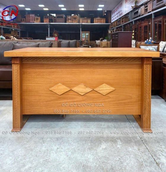 Bàn làm việc gỗ gõ đỏ 1m4