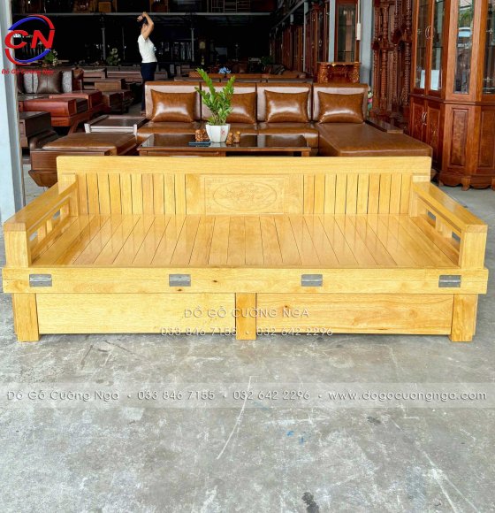 Giường Gấp Gỗ Sồi Ngăn Kéo Thông Minh ĐN 01.6